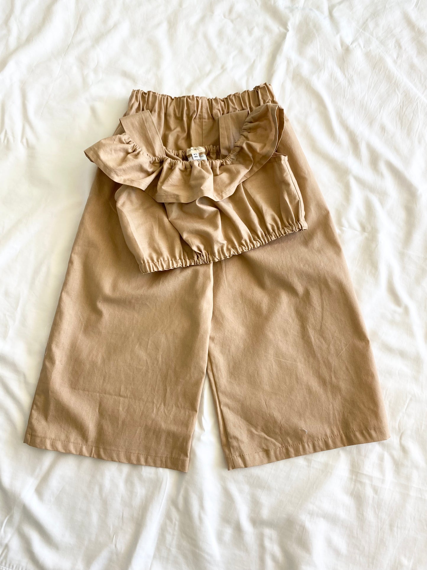 Crop Top and Colette Pant Set - Cotton Caramel