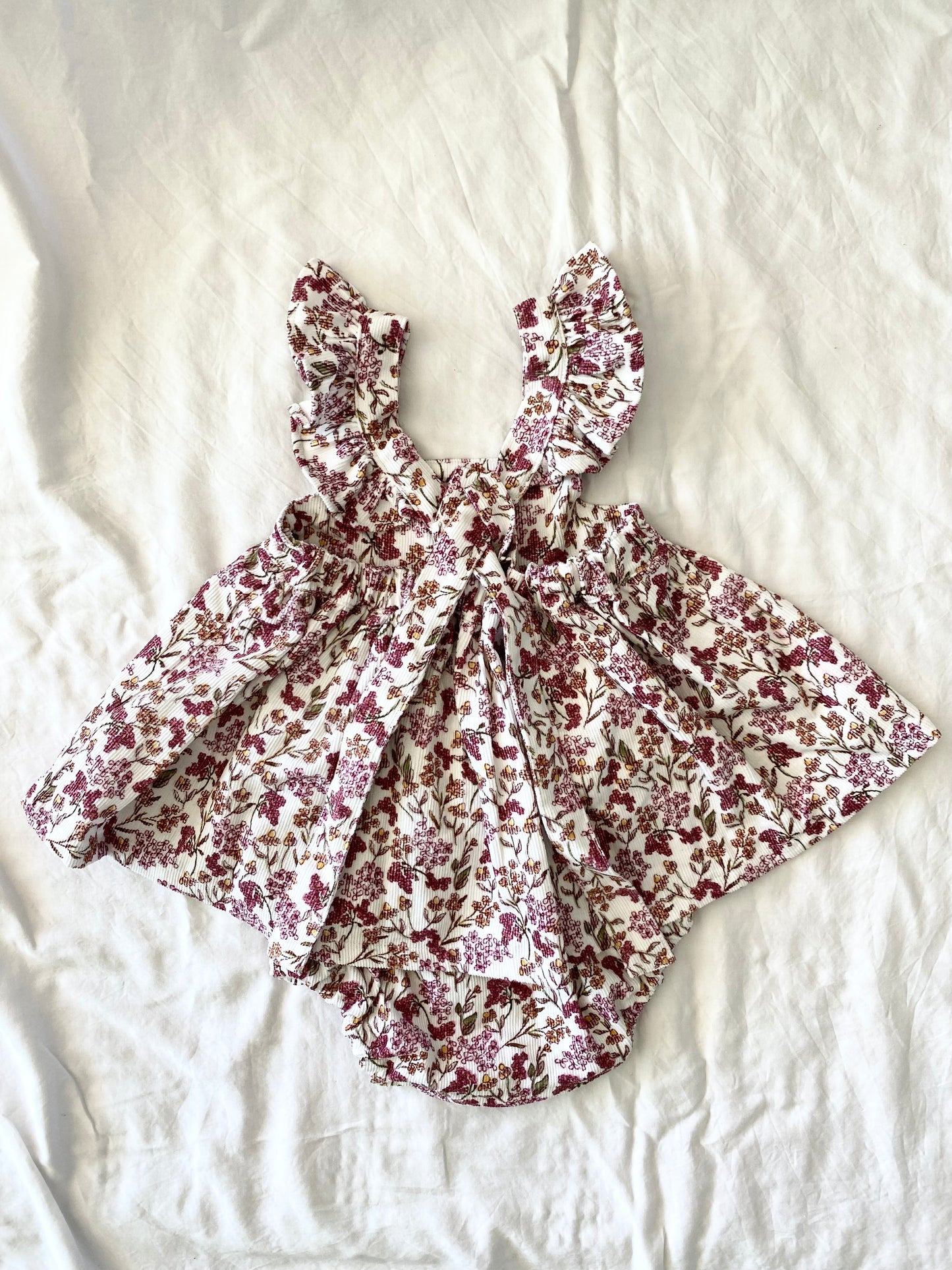 Marigold Peplum Set - Corduroy Liberty Field Flowers