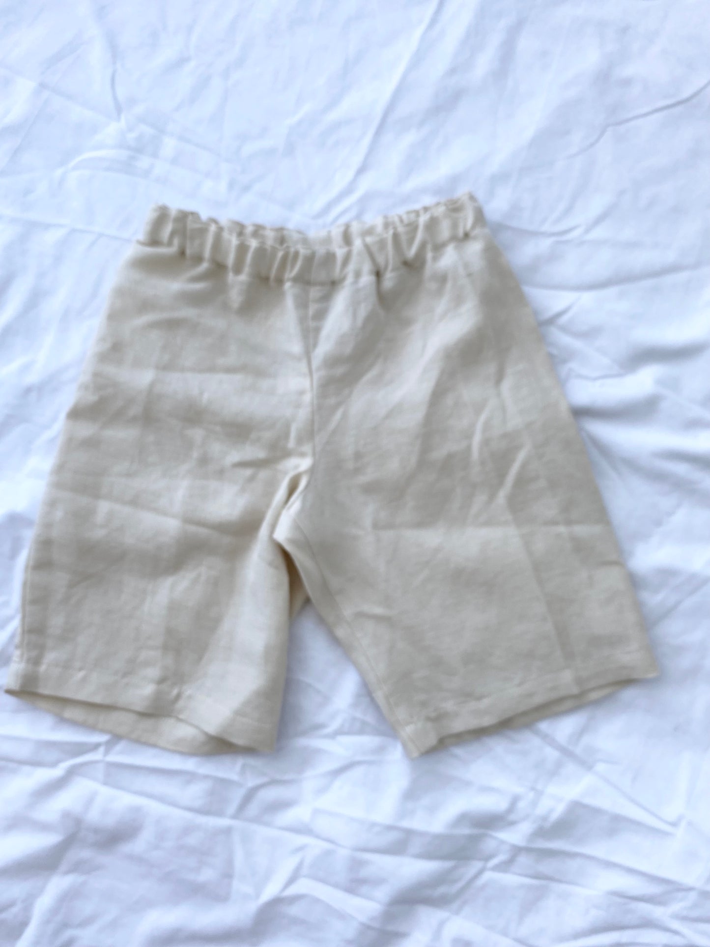 Unisex Basic Colette Pants - Cotton Linen Ivory