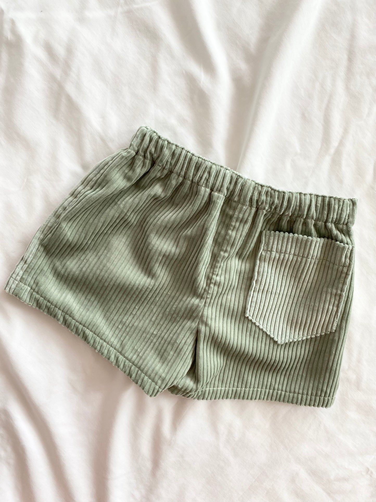 Boys Shorts - Corduroy Mint Green