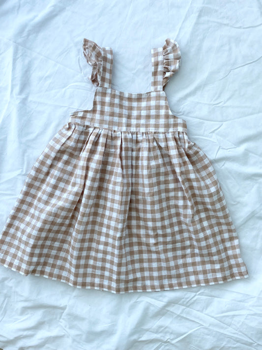 Marigold Dress - Cotton Gingham Pine