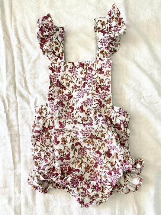 Marigold Romper- Corduroy Liberty Field Flowers