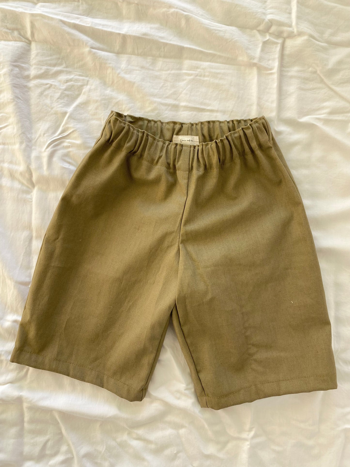 Unisex Basic Colette Pants - Cotton Linen Olive