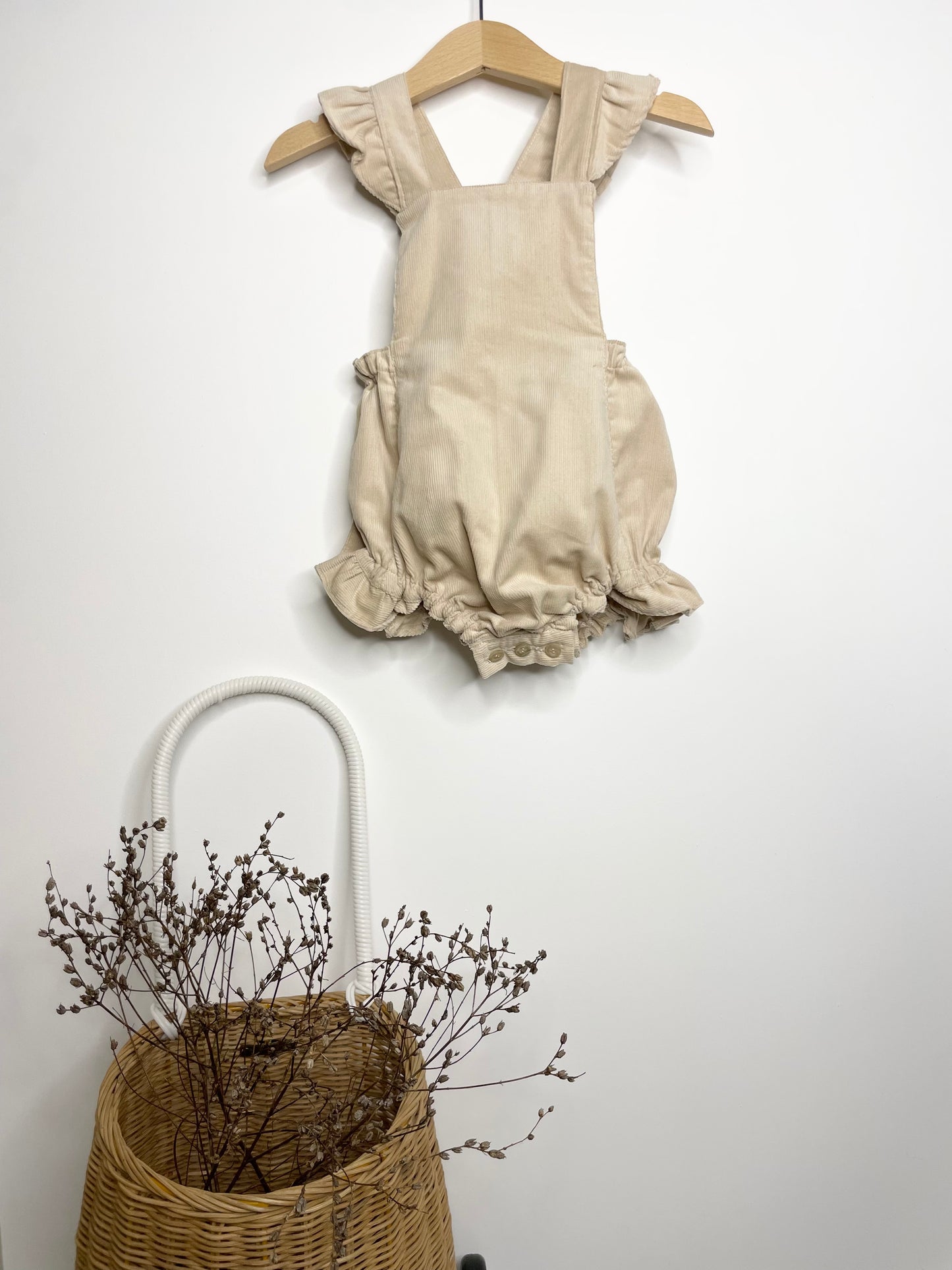 Marigold Romper - Cotton Corduroy Sand