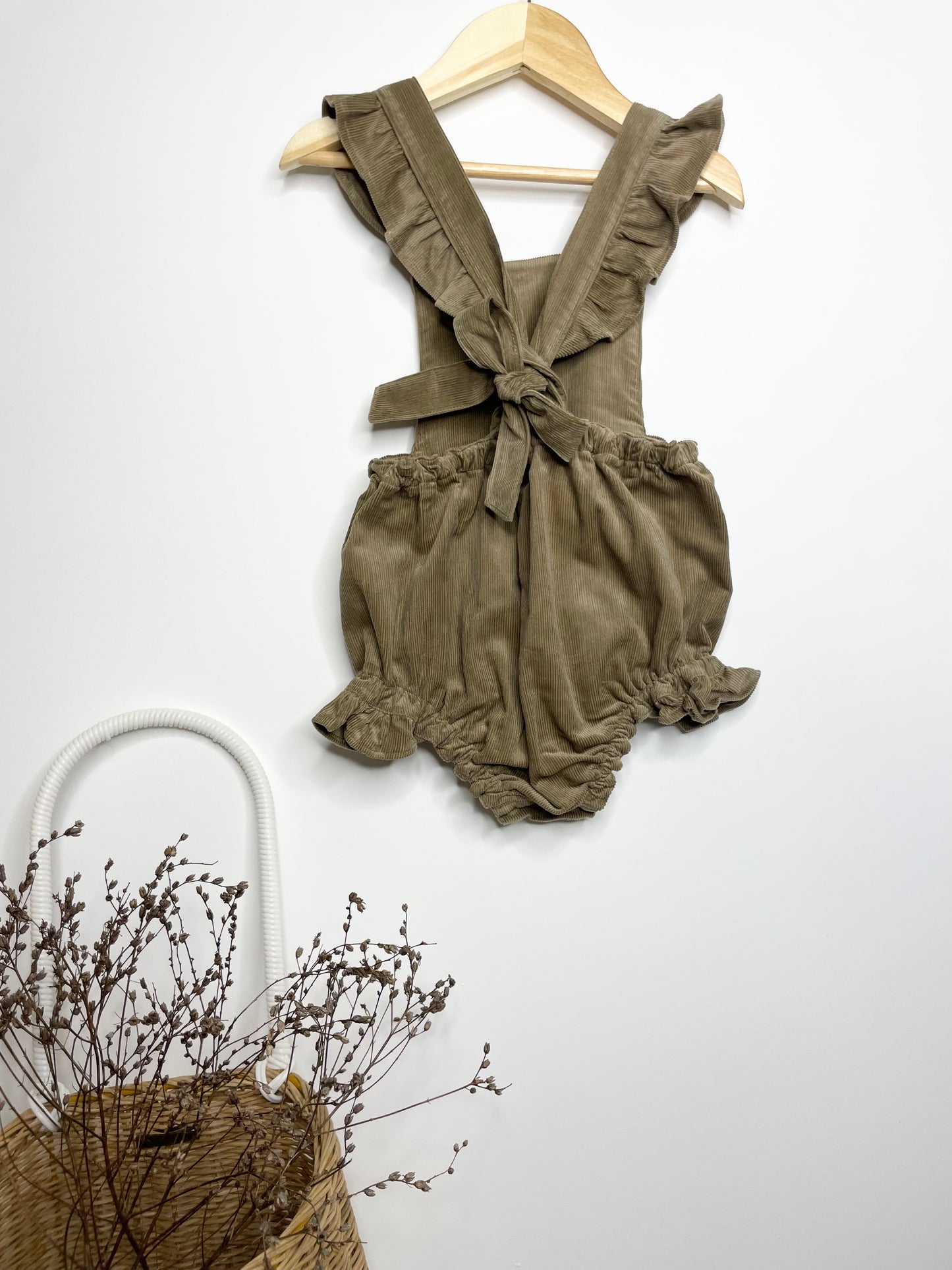 Marigold Romper - Cotton Corduroy Sage