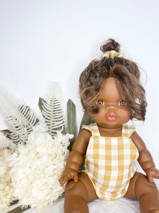 Marigold Dolls Romper - Cotton Mustard Mustard