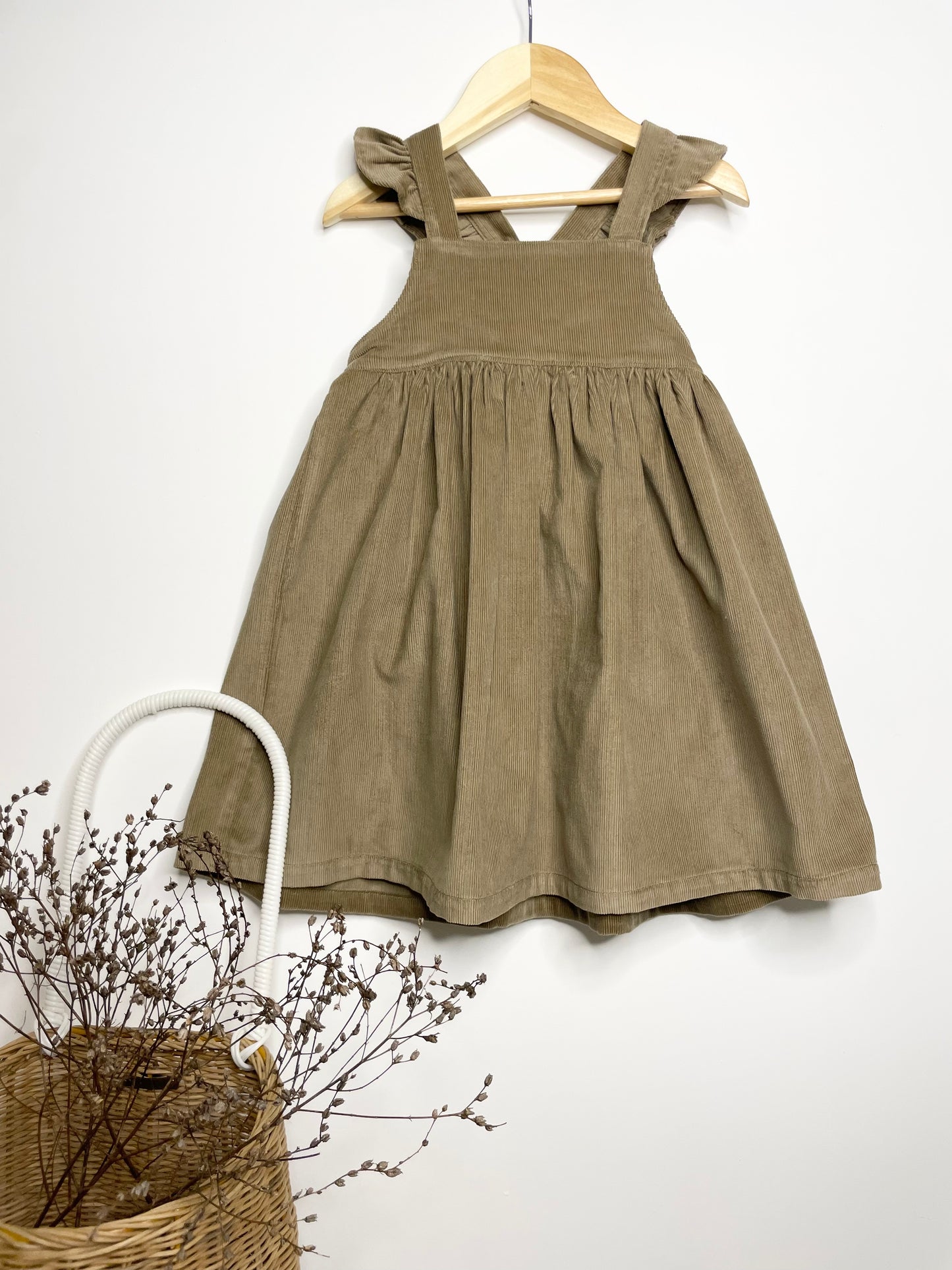 Marigold Dress - Cotton Corduroy Sage