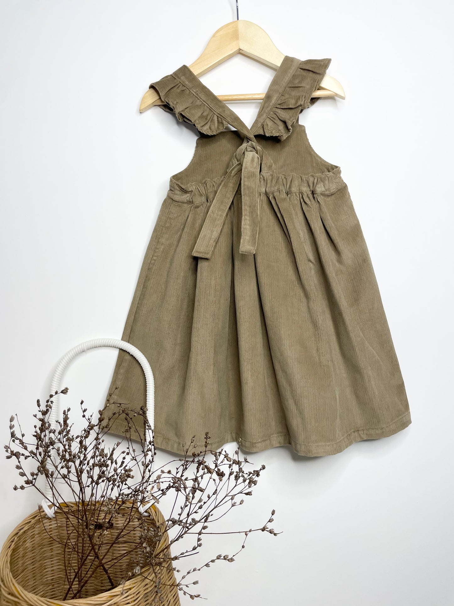 Marigold Dress - Cotton Corduroy Sage