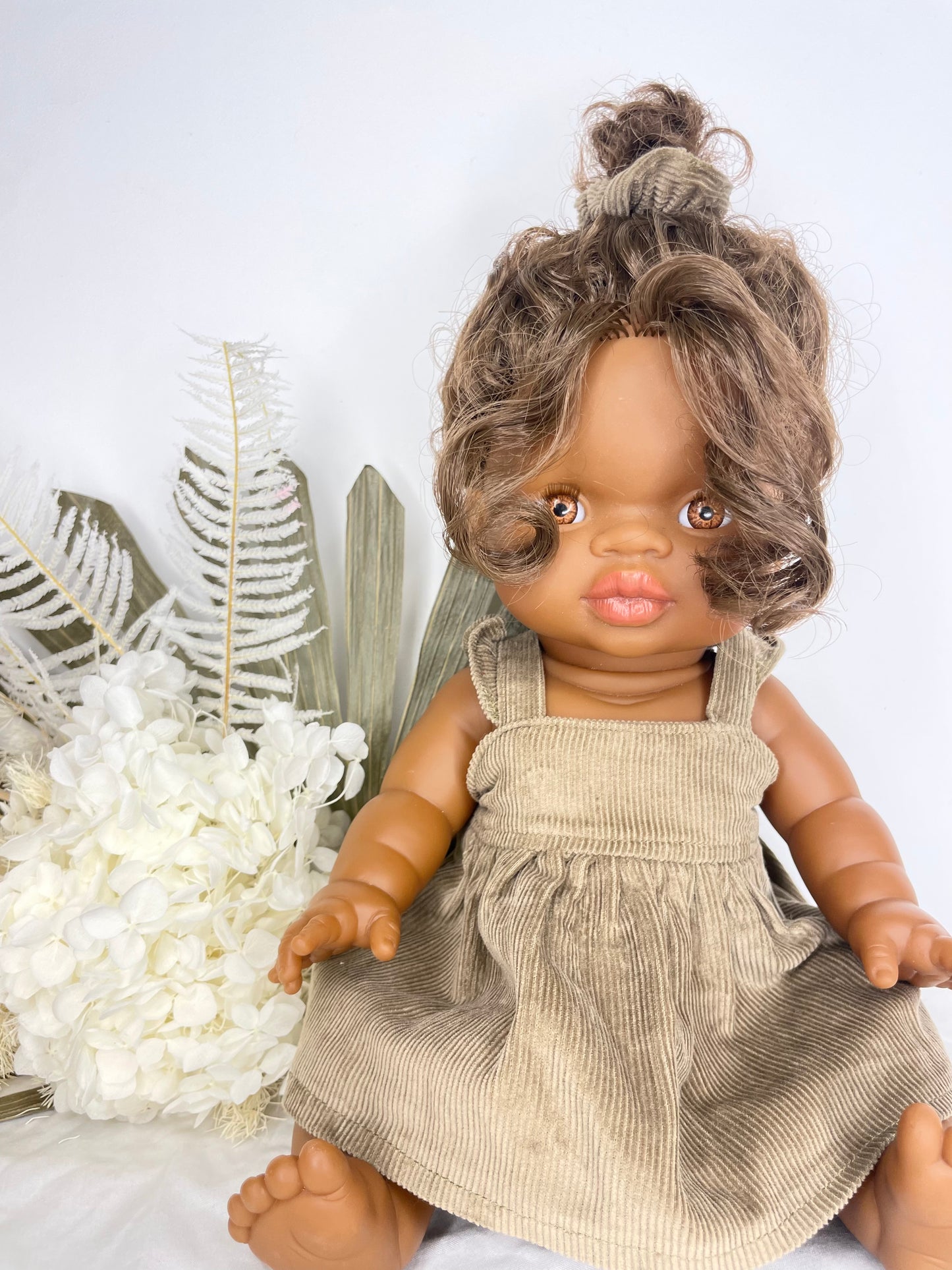 Marigold Dolls Dress - Cotton Corduroy Sage