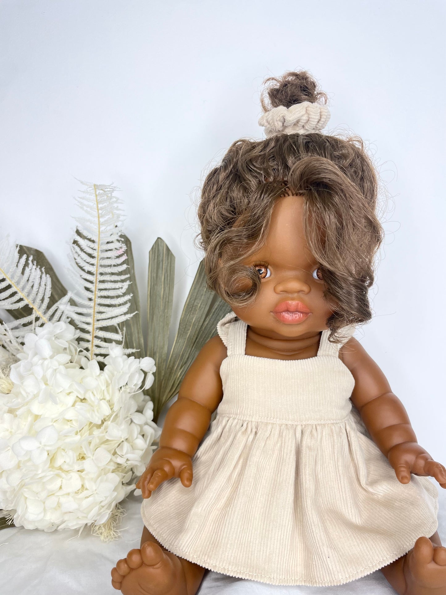 Marigold Dolls Dress - Cotton Corduroy Sand